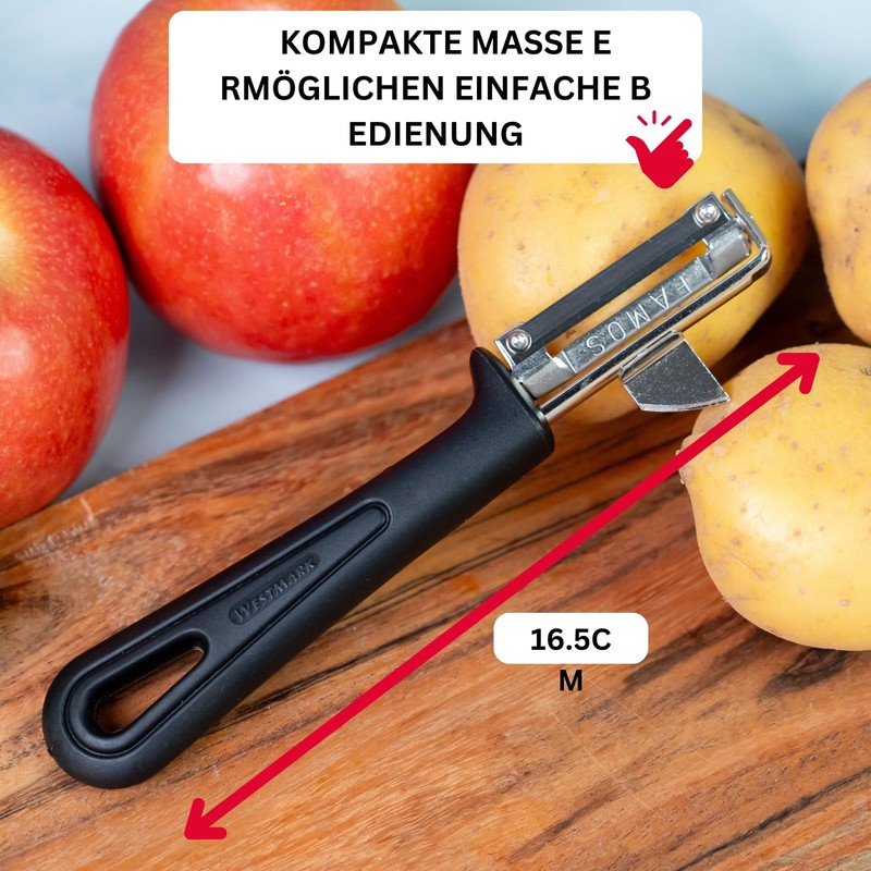 Westmark" Gentle Swivel Peeler for Left Handers, Stainless Steel Black/Silver,
