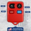 KeylessOption Red Replacement 4 Button Keyless Entry Remote Control Key