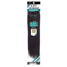 Shake N Go 100% Human Hair Extension Clip In 7PCS - STRAIGHT 22" (Dark Brown)
