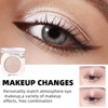 Monochrome Glitter Eyeshadow,White Eyeshadow Single,Shimmer Shadow for Eye Make-Up,Prime Eyes