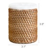 Mkono Glasses Holder for Nightstand Rattan Plush Lined Protective Glasses