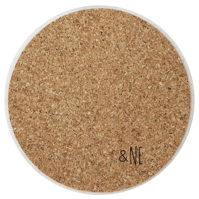 &NE NRS-034-GN Ceramic Diatomaceous Earth Coaster Silver