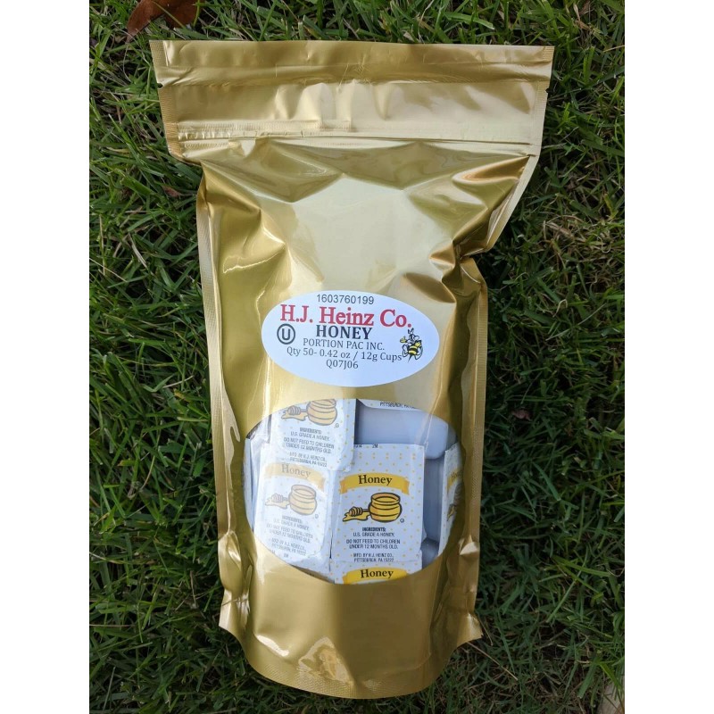 HEINZ HONEY SINGLE SERVE 50 Packs in Bag KOSHER .42oz
