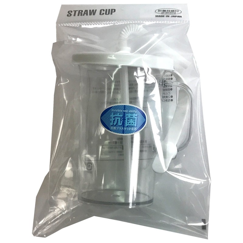 小森樹脂 アズワン(AS ONE) ストローコップ クリーンストロー 230ml 透明