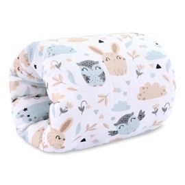 Nursing Pillow Small Nursing Muff Diameter 20 cm - Mini Nursing Pillow Baby Arm Nursing Pillow Arm Pillow for Travel Nursing Pillow Cotton Owls White