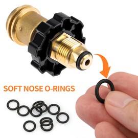 10Pcs Propane Tank Gasket & 10Pcs Soft Rubber O-Rings for All Soft Nose POL Fittings, Hose Seal Rings Gasket - Gas Leakage Prevent, Fit for Propane Gas Adapters, Valves, Regulators, Connectors etc