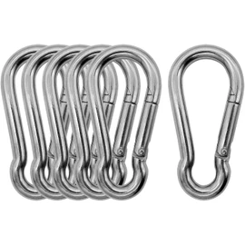 Marine Grade 316 Stainless Steel Carabiners Heavy Duty, Durable & Rust-Free Clips for Gym, Swing, Dog Leashes, Hammocks, Keychains, and More