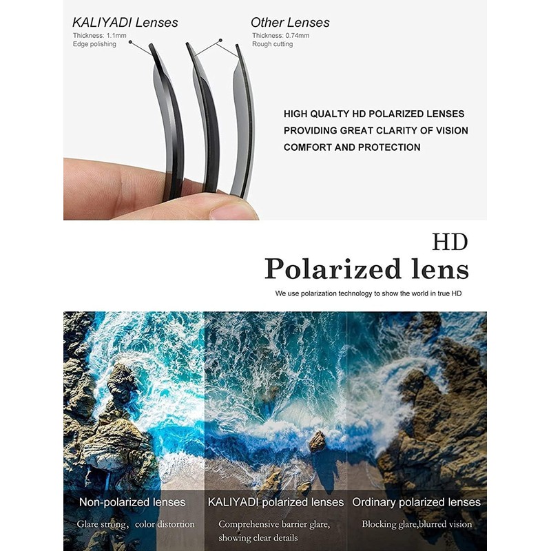 KALIYADI Polarized Sunglasses for Men: Classic UV Protection for Driving