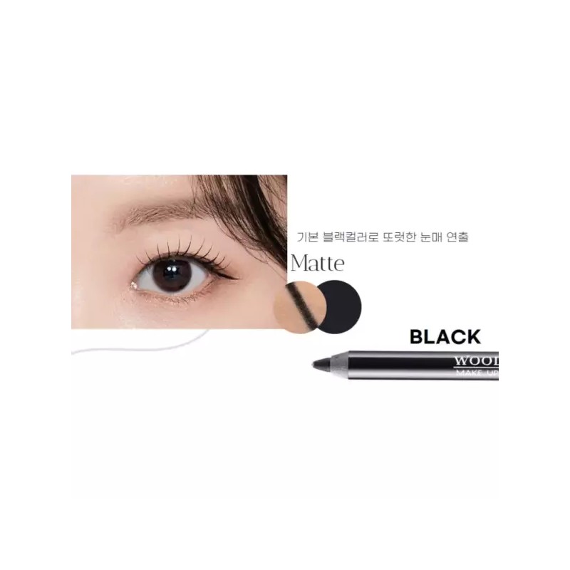 Woodbury 우드버리 스테이 24 워터프루프 아이라이너 펜슬 블랙 Woodbury Stay