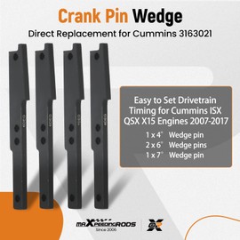maXpeedingrods 3163021 Cam Timing Tool Kit and 3163530 Engine Brake Adjustment Tool 7mm for Cummins ISX QSX X15 Engines 2007-2017, Cam Gear Puller 3163069, Crank Pin 3163020