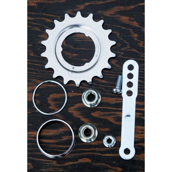 KT 18t Chrome Coaster Brake Hub SPROCKET AXLE NUTS STRAP