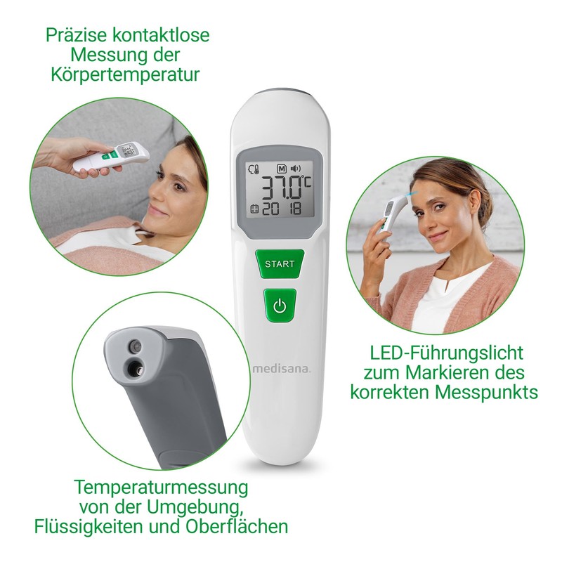 medisana TM 762 Digital Forehead Thermometer Fever Thermometer for Babies,