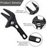 Wide Jaw Adjustable Spanner, Alloy Material 6-68mm Opening Adjustable Wrench,