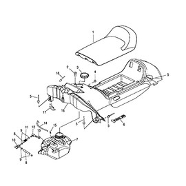 Polaris Snowmobile Seat Cover Assembly, Genuine OEM Part 2688220, Qty 1