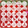 25 Pcs Christmas Stencils for Crafts Reusable 4 Inch Small