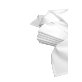 Aunt Martha's 28-Inch by 28-Inch Flour Sack Dish Towels, Premium 130 Thread Count, White, Set of 7