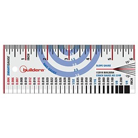 BUILDERA SMARTGAUGE MULTICOMPARATOR Inspection Tool | Seven Measurements: Length, Lippage, Crack Width, Material Width, Slope, Hail-Impact, Common Nails