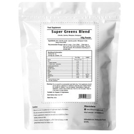 UKHealthHouse Super Greens Superfood Blend with Spirulina Chlorella Wheatgrass & Barley Grass Vegan Contains Mixed Superfoods for Daily Booster Health (100g)