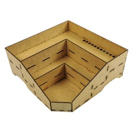 HobbyHold Square 3-Tier Paint and Brush Holder - Model Building Organiser - Modular Organiser for Model Making - Paint Rack for Paints, Brushes - Tool and Paint Holder - Model Making Accessories