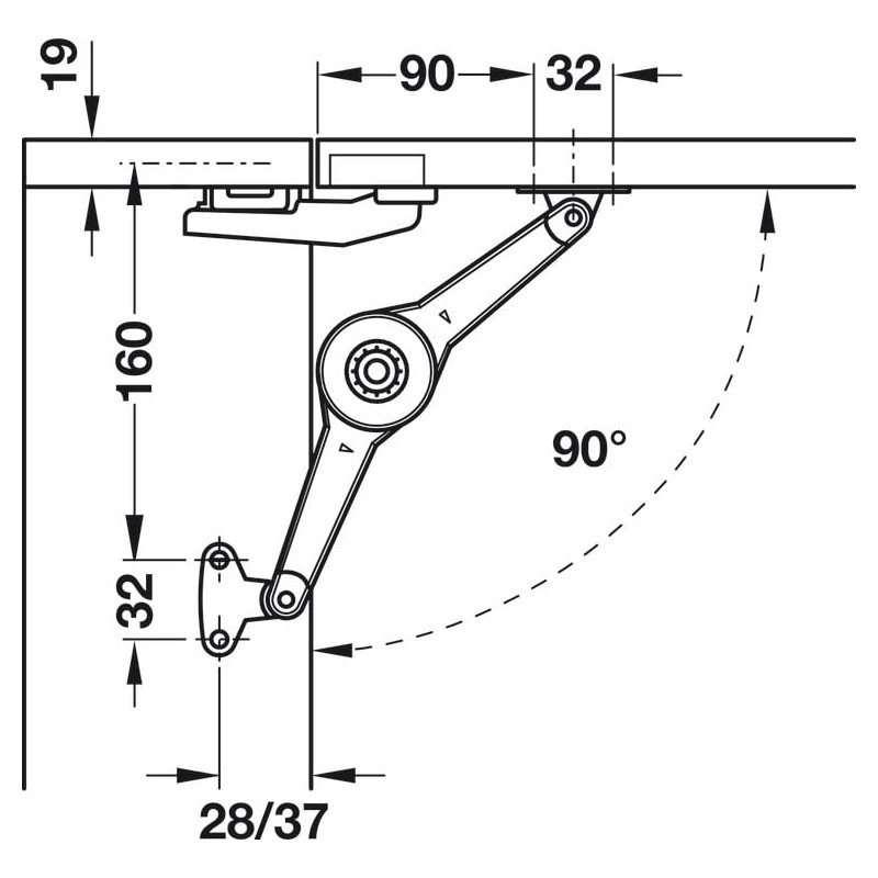 Flap Stay Hamper Kit, For Slanted Laundry Hamper, With adjustable