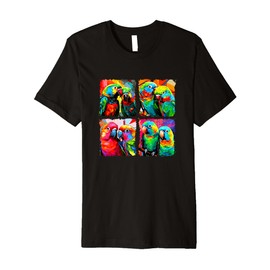 Parrotlets Pop Art Colorful Drawing Painting Premium T-Shirt