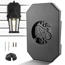 Siding Light Mounting Block - Vinyl Outdoor Light Mounting Plate Kit with Built-in Electrical Box,for 1/2 inch Lap Double & 4 inch