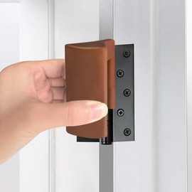 Hanging Silicone Door Pinch Guard and Anti Door Slam Stopper,Child Safety Finger Pinch Guard,Baby Proofing Doors to Keep Door Open Stop Door from Slamming(Brown 2PCS)