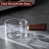 Espresso Shot Glasses with Wood Handle - 120ml Glass Coffee