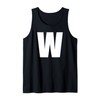 Letter "W" Bold White Capital "W" for Team Names or