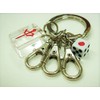 Clear Mini Mah Jongg Ring 3 Row Keychain [Medium]