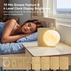 RETEYUNG Rotatable Moonlight Alarm Clock, Sunrise Alarm Clocks, Night Lamp