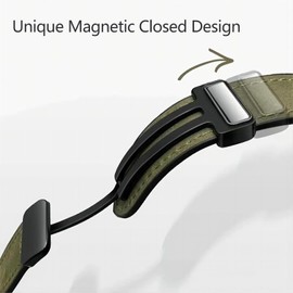 FiiMoo 20mm Leather Strap Compatible with Garmin Venu 2 Plus/Venu Sq 2/Active 5/Vivoactive 3, Adjustable Replacement Straps, Magnetic Closure Watch Straps for Garmin Forerunner 165-Blue