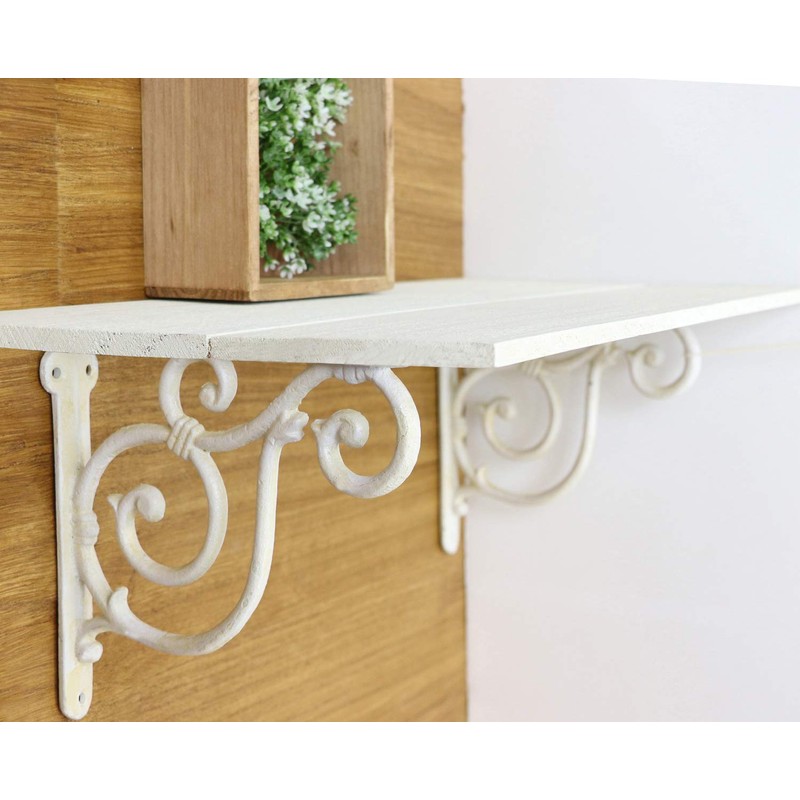 Bestco NE-223 Bracket Antique Decoration Scroll L White