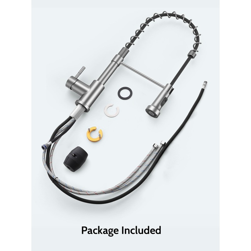 Kitchen Faucet with Pull Down Sprayer, High Arc Single Hole