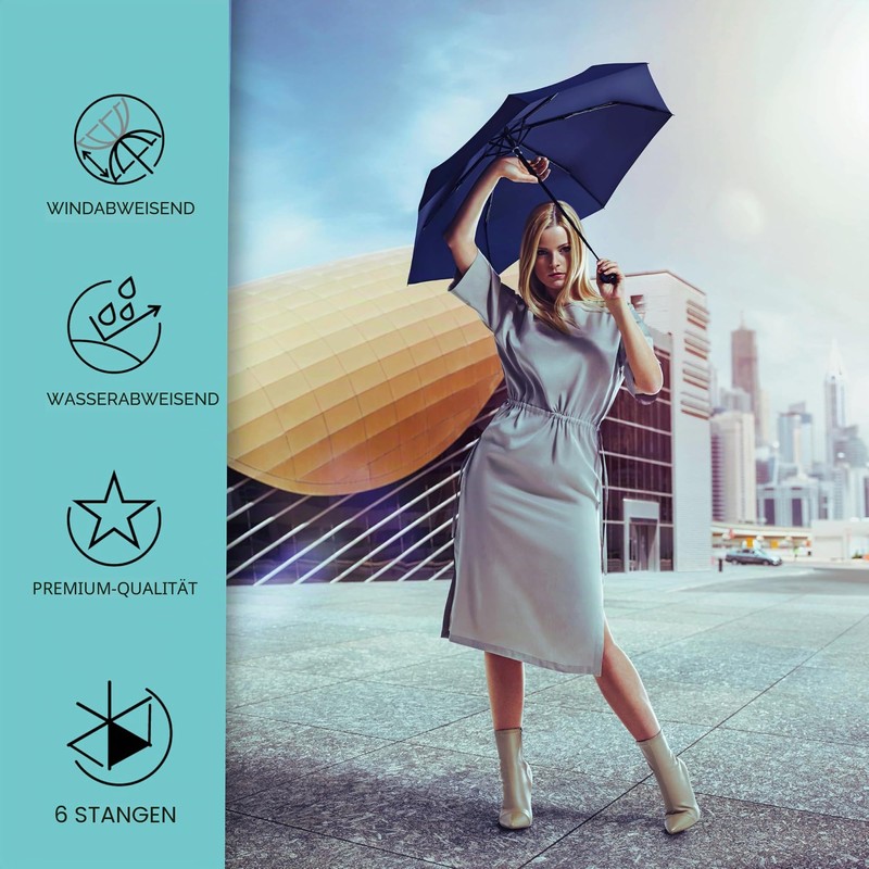 Knirps Ultra U.200 Medium Duomatic Pocket Umbrella - Automatic Open/Close