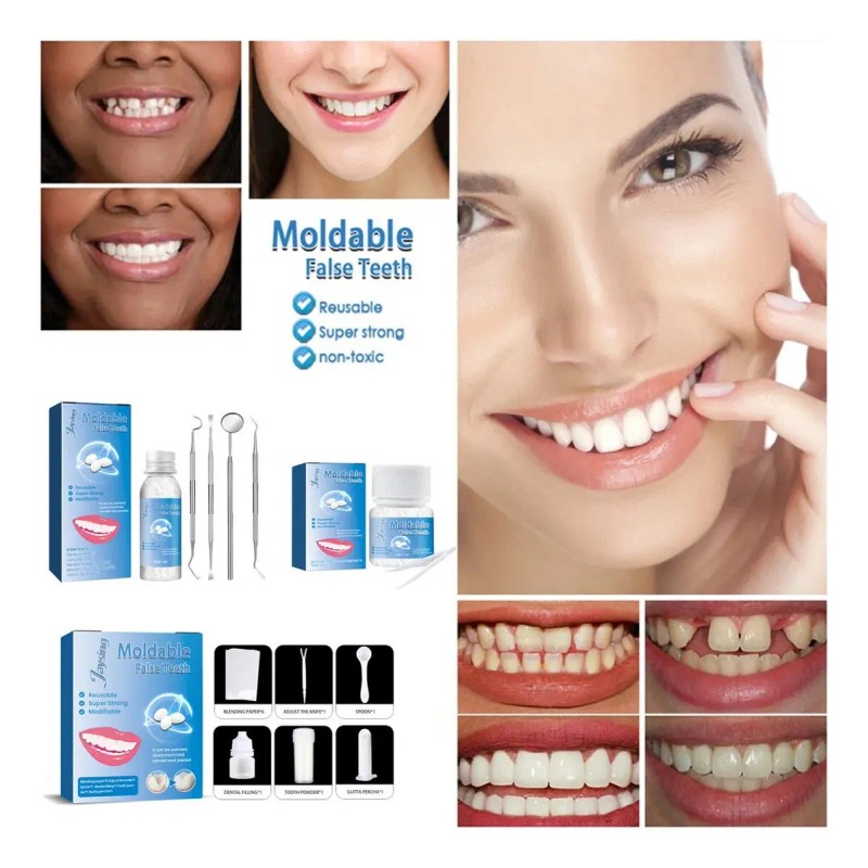 Kit Reparación Dientes Postizos Reparar