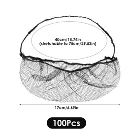 Prasacco 100 Pcs Beard Nets Food Service Beard Covers Beard Guards Black Comfortable Protective Beard Covers Beard Mask for Men Facial Hair