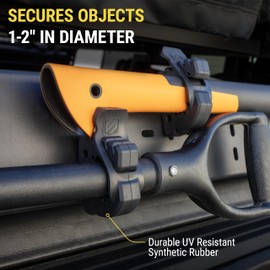 Scosche PSMTGHD Off-Road TerraClamp™ Flexible Straps for Tools, Flashlight, Shovel & More, Heavy-Duty Vehicle Accessories Rubber Mount Clamps for Car Roof Rack, Truck Bed, Boat, ATV, UTV (Pack of 2)