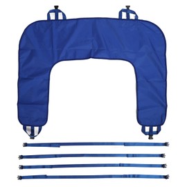 U Shape Patient Turning Sheet with Fixation Straps, Multipurpose Transfer Pad for Turning, Lifting Repositioning Glide Sheets for Patients Moving Pad