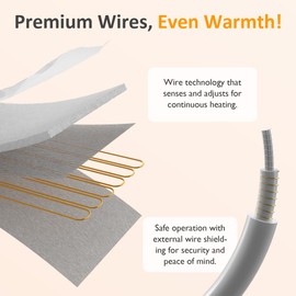 SUNVIVIPRO Electric Heated Mattress, Bed Mattress Pad, Full Bed Warmer with 12-Hour Timer & 10 Heat Settings, Machine Washable, 39" x 75",White, Twin