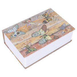 Book-shaped Safe with Secret Combination, Portable Safe with Code Lock, Secret Safe, Piggy Bank for Jewellery, Money, 18.2 x 11.8 x 5.7 cm, Multi-Colour
