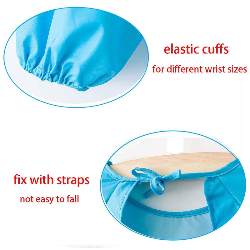 Kids Smock Waterproof Painting Apron with Long Sleeves and 1