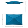 Pure Garden 10 Rectangular Umbrella, Turquoise