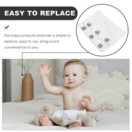 Healeved Baby Bodysuit Extender 3 Snap Onesie Extender for Infant Jumpsuits Soft Double-Layer Crotch Extension Piece for Growing Babies Easy to Attach and Machine Washable