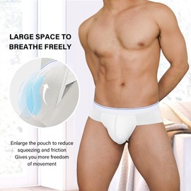 HOOFESAN Men's Briefs Underwear Silky Bikinis Thongs No Fly Pouch Moisture-Wicking Underpants for Men Multi pack