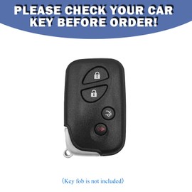 OFF WE GO for Lexus Key Fob Cover with Leather Keychain, Soft TPU Key Fob Case Fit for Lexus GX460 RX350 IS250 LX570 ES350 IS350 GS430 GS300 GS450h Smart Remote Car Key Protector (Gold White)