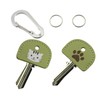 HERBE Leather Key Cover, Round Set, Cowhide Leather, Cap, Key