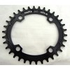 Aluminum bicycle chainrings oval NARROW WIDE BCD104 mm 32T 34T 36T 38T, black, 34T