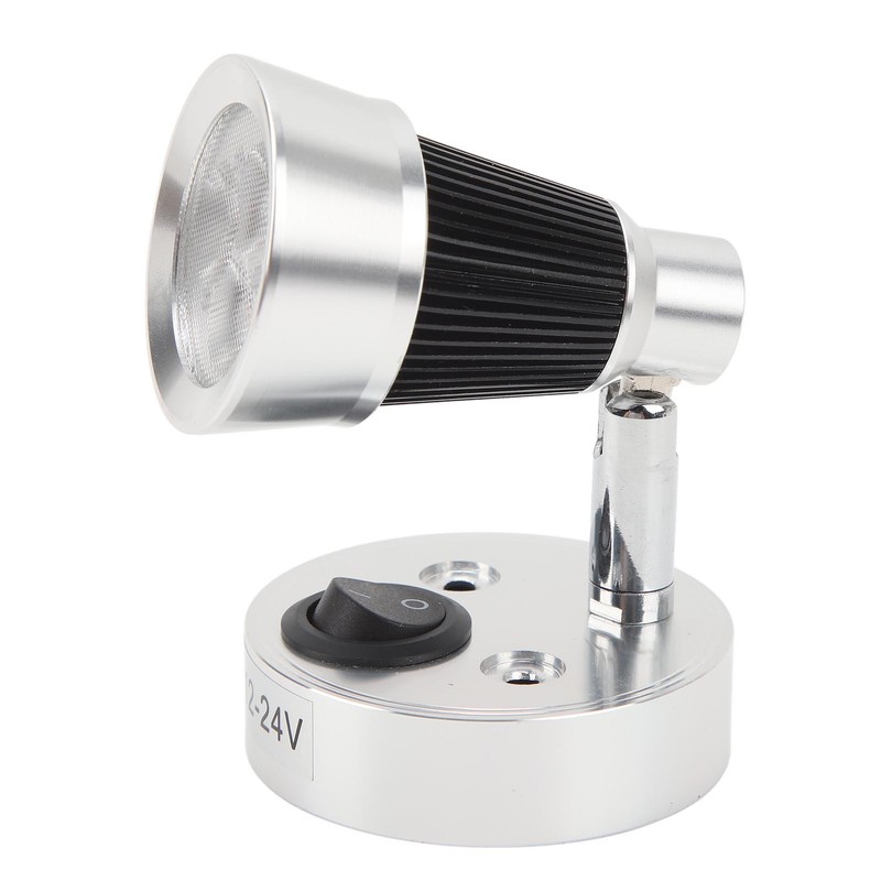 LED RV Bedside Lamp DC12 to 24V Silver 3W 3000K