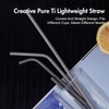 Daconovo Ti Straws Set Pajitas Reutilizables Livianas para Adultos Niños